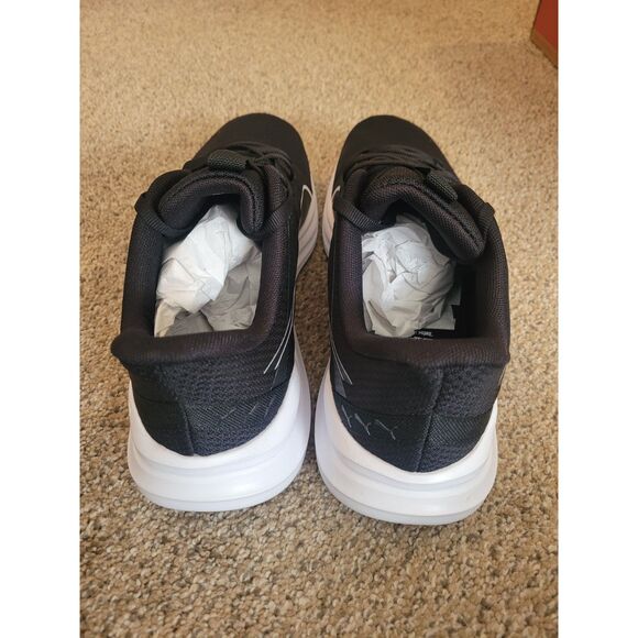 Puma Reflect Lite Wide Men\'s Size 10.5 Black White Running Shoes NIB